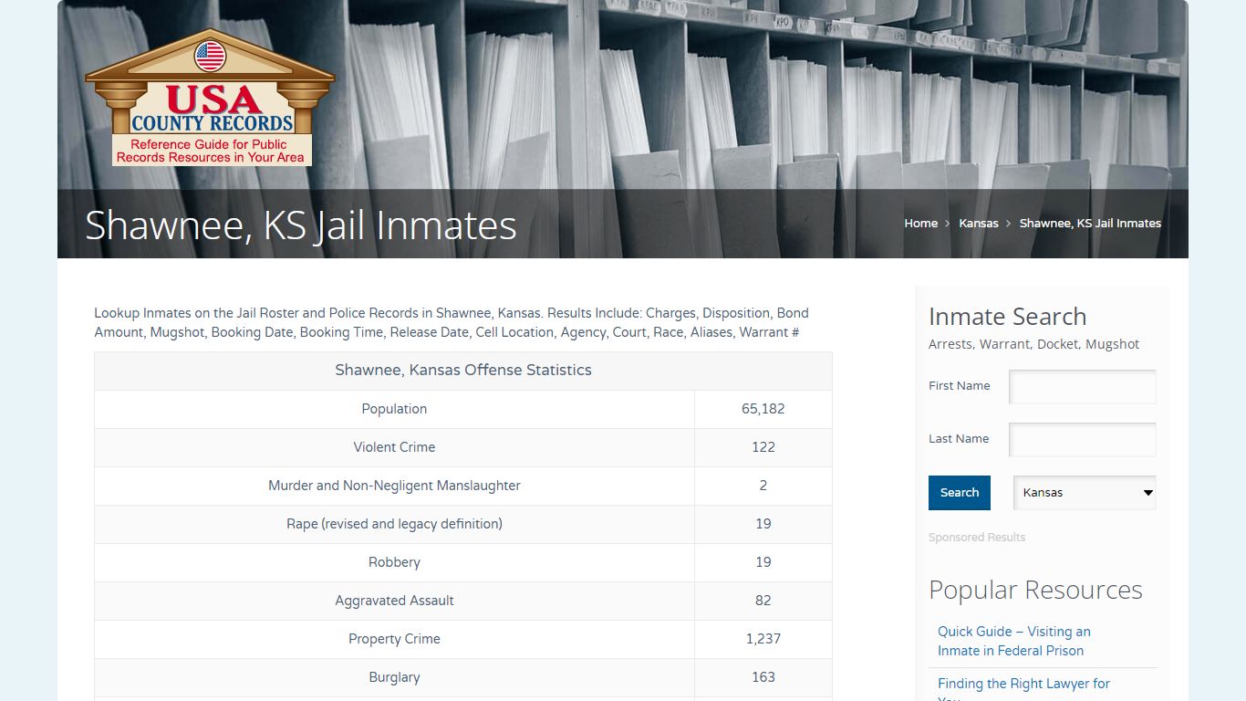Shawnee, KS Jail Inmates | Name Search