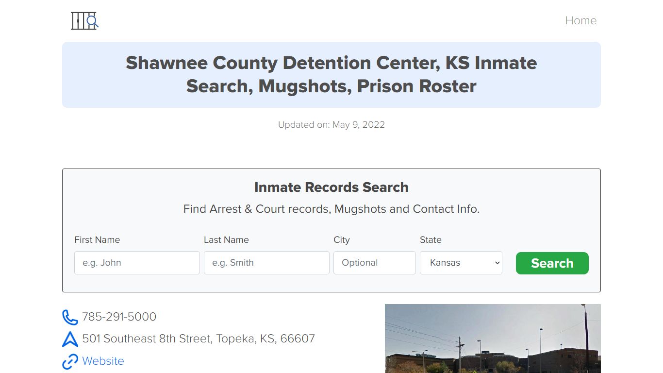 Shawnee County Detention Center, KS Inmate Search ...